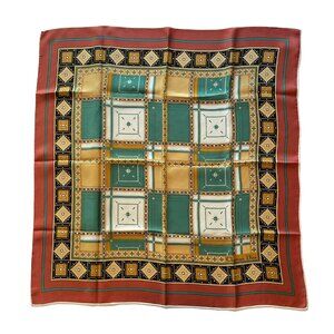 Vintage Christian Dior Silk Scarf – Geometric Tile Print